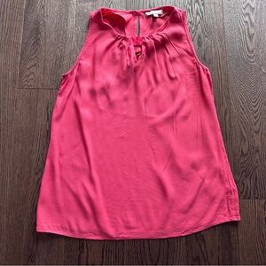 Banana Republic Relaxed Pink Tie Front Sleeveless Blouse